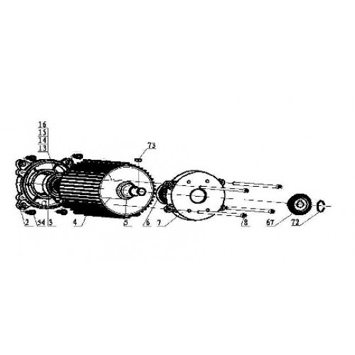 Электродвигатель привода в корпусе (арт. ASI.101)